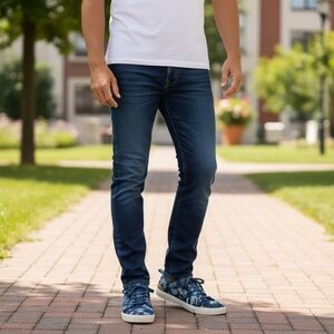 TOMS Travel Lite Men’s Casual Lace-Up Sneakers Navy Grey Tan Camo Size 12